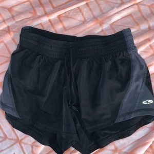 Black athletic shorts